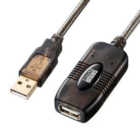 【最大2000円OFFクーポン配布中】【訳あり 新品】USBアクティブリピーターケーブル USB2.0 5m延長 バスパワー ソフトウェア不要 ブラック KB-USB-R205N サンワサプライ ※箱にキズ、汚れあり