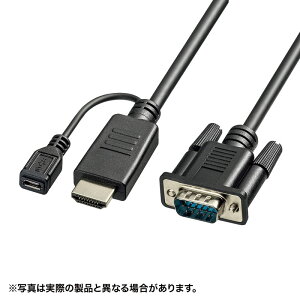 HDMI-VGA�ϊ��P�[�u�� �u���b�N 2m �h���C�o�s�v KM-HD24V20 �T�����T�v���C
