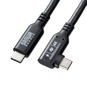 USB-C Type-C�P�[�u�� �Б�L���R�l�N�^ 1m PD100W 10Gbps 4K/60Hz�f���o�� �����f�[�^�]�� �u���b�N KU-10GCCP100L10 �T�����T�v���C
