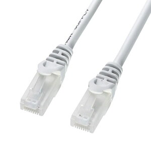 �c���܂�h�~CAT5eLAN�P�[�u�� 10m �z���C�g LA-Y5TS-10 �T�����T�v���C