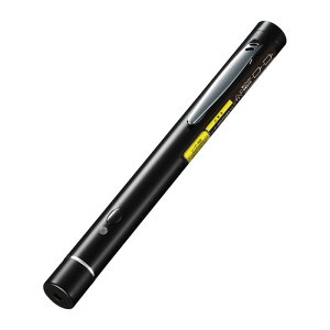 赤色レーザーポインター ペン型 1ボタン 電池式 クリップ付き PSC認証 クラス2 LP-RD315BKN サンワサプライ