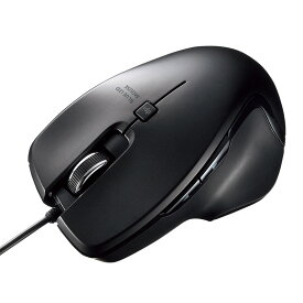 【最大2000円OFFクーポン配布中】【最終在庫！処分特価】マウス 有線 ブルーLED Type-C 中型 5ボタン 戻る/進むボタン搭載 ブラック ドライバ不要 MA-BLC180BK サンワサプライ