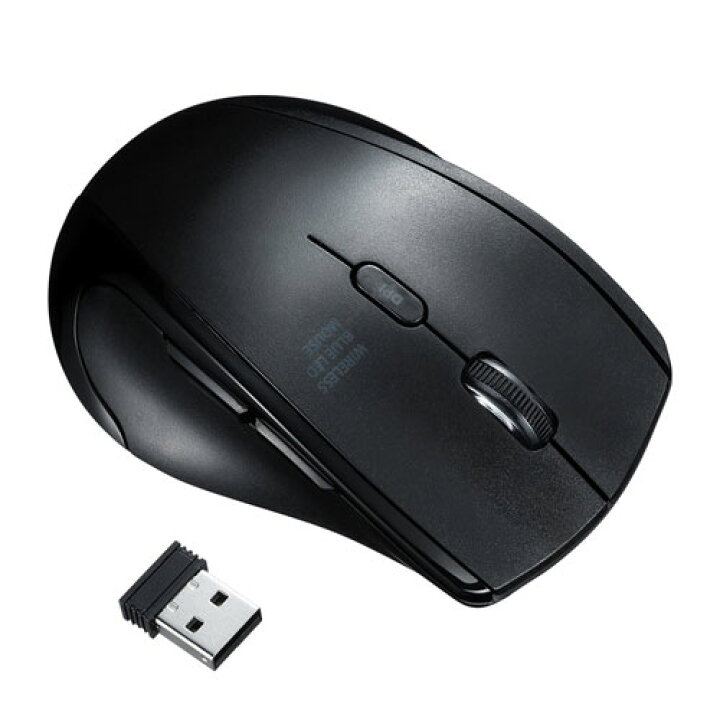 楽天市場 ワイヤレスマウス Usb接続 左利き用 ブルーled 静音 5ボタン ブラック Ma Wbl164bk サンワサプライ イーサプライ 楽天 市場店