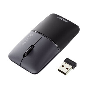 ���o�C���}�E�X SLIMO 2.4GHz���C�����X USB A�ڑ� �X���� �y�� �É� ���[�ł���[�d�P�[�u�� �u���b�N MA-WBS310BK �T�����T�v���C