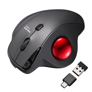 ���C�����X�g���b�N�{�[���}�E�X �É� 5�{�^�� �e�w����^�C�v �G���S�m�~�N�X 2.4GHz���C�����X USB A Type-C MA-WTB185BK �T�����T�v���C