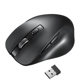 【最大2000円OFFクーポン配布中】マウス ワイヤレス ブルーLED 5ボタン 中型 ブラック MA-WB518BK サンワサプライ