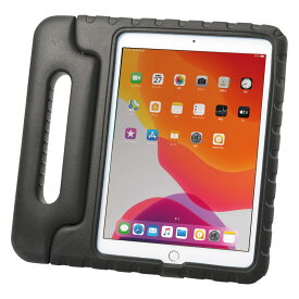 【訳あり 新品】タブレットケース iPad 10.2インチ用 第7世代 衝撃吸収 セミハード 子供用 ハンドル ブラック PDA-IPAD1605BK サンワサプライ ※箱にキズ、汚れあり