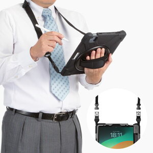 �y�N�[�|����10��OFF�Ώۏ��i�z�y�󂠂� �V�i�ziPad Air �P�[�X �ϏՌ� �n���h�� �X�^���h �V�����_�[�x���g �^�b�`�y�����[ iPad Air 11�C���` M3/2025�@M2/2024 PDA-IPAD1717BK2 �T�����T�v���C �����ɃL