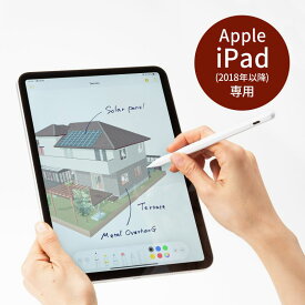 【訳あり 新品】Apple iPad専用タッチペン 充電式 極細 ホワイト PDA-PEN56W サンワサプライ ※箱にキズ、汚れあり