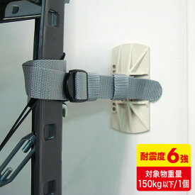 【最大1000円OFFクーポン配布中】【予約受付中】転倒防止ベルト 家具 震度6 落下防止 耐震 ストッパ 2個 接着パッド QL-E89 サンワサプライ ※箱にキズ、汚れあり【ネコポス対応】
