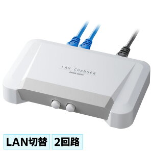 LAN切替器 2回路 スイッチ 手動 ネットワーク SW-LAN21 サンワサプライ