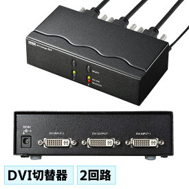 ディスプレイ切替器 2台 DVI パソコン 高解像度 SW-EDV2N2 サンワサプライ