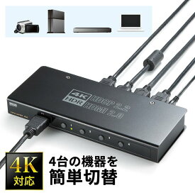 【最大1000円OFFクーポン配布中】HDMI切替器 4台 4K 60Hz 映像 音声 パソコン ゲーム SW-HDR41H サンワサプライ【訳あり 新品】