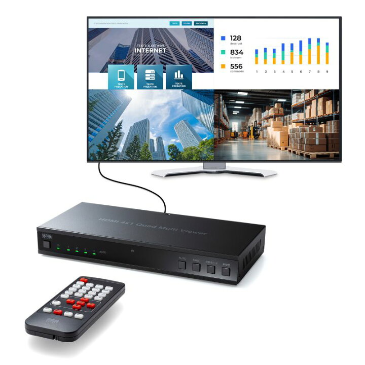 楽天市場】【訳あり 新品】切替器 HDMI 4入力1出力 画面分割 4K/60Hz 