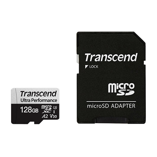 割引クーポン配布中 9 11 01:59まで microSDXCカード 128GB Transcend Class10 ゲーミングカード U3 A2 UHS-I V30 2020春夏新作 SDカード変換アダプタ付 Seasonal Wrap入荷 TS128GUSD340S ネコポス対応
