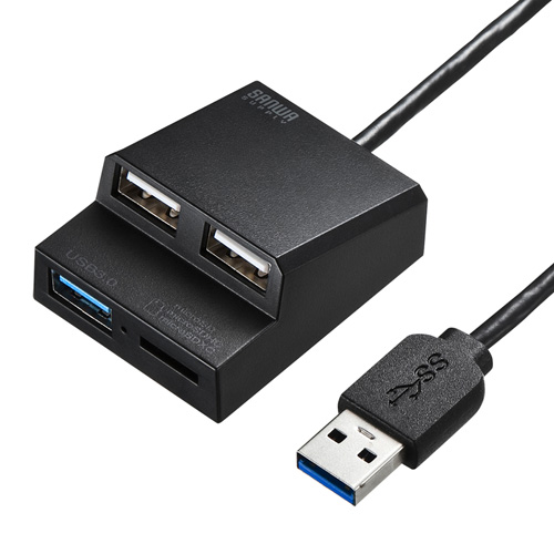 格安 サンワサプライ USB-3HC315BK 訳あり 在庫処分 USB3.0+USB2.0コンボハブ ブラック microSDカードリーダー付き 数量限定セール