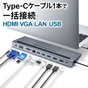 y󂠂 VizUSB Type-ChbLOXe[V HDMI/VGAΉ USB-CVDK8 TTvC ɃLYAꂠ