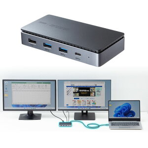 yő2000~OFFN[|zzzy󂠂 VizhbLOXe[V 2ʏo HDMI / VGA Ή USB Type-C RpNgTCY PD100WΉ LAN|[gUSB A|[g Windows/Mac USB-CVDK19 TTvC 