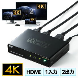 【訳あり 新品】HDMI分配器 1入力 2出力 4K/60Hz HDR HDCP2.2 同時出力 VGA-HDRSP2 サンワサプライ ※箱にキズ、汚れあり