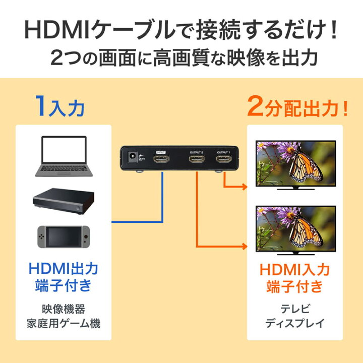 17500円 全国総量無料で サンワサプライ 4KHDR 対応HDMI分配器 VGA-HDRSPa2