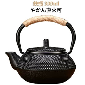 鉄瓶 鉄びん 鉄器 やかん きゅうす 茶道具 茶器 急須 ティーポット 鉄やかん 鉄のやかん 鋳鉄ケトル 鋳物 直火可 鉄分補給 茶こし付き 煎茶道具 伝統工芸品 300ml 結婚祝い 出産祝
