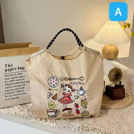 ボールアンドチェーン 繊細な刺繍が大人可愛い／Mサイズ エコバッグ ナイロン トートバッグ ショッピング…