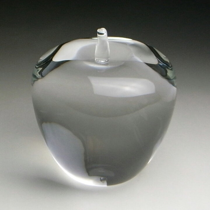 楽天市場】【名入れ 彫刻 × クリスタル製 ペーパーウエイト アップル型  