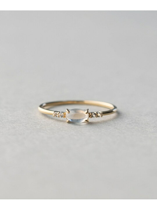 楽天市場】K10YG ムーンストーン/ホワイトトパーズ リング「レイヤード  