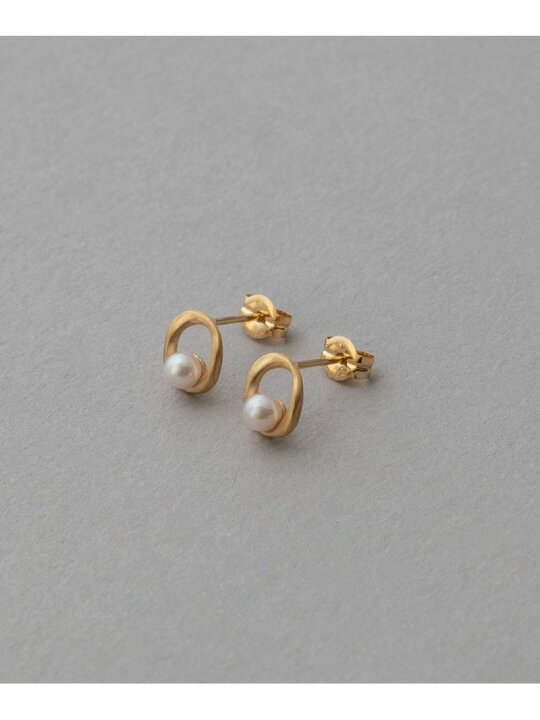楽天市場】K18YG クラフト パール ピアス ete bijoux エテ 
