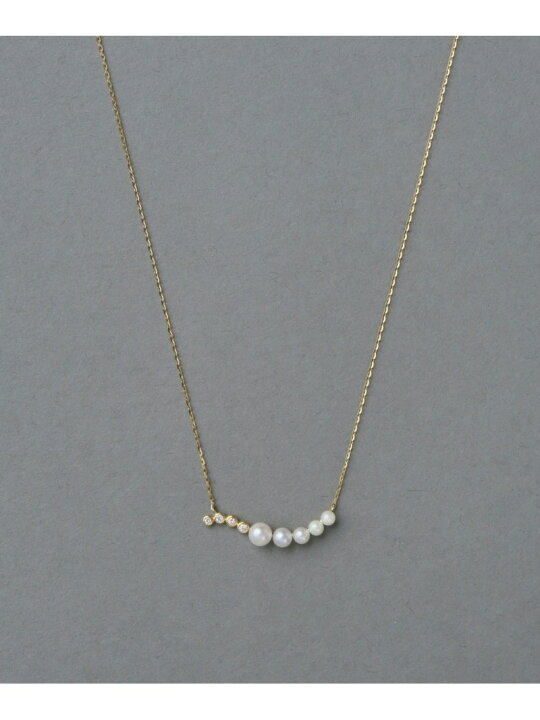 楽天市場】K18YG スケール パール/ダイヤモンド ネックレス ete bijoux 