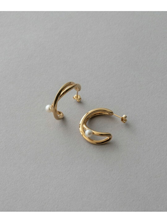 楽天市場】パール ワンストローク ピアス ete エテ アクセサリー 