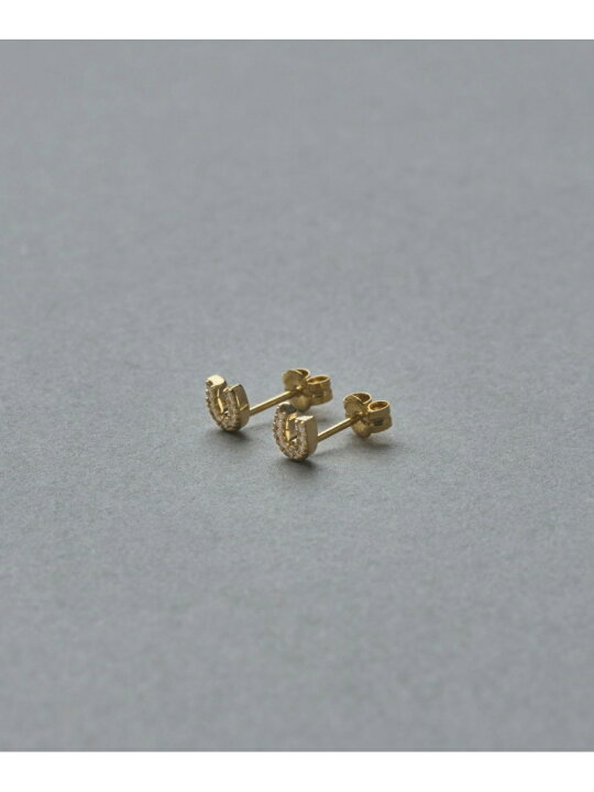 楽天市場】K10YG ダイヤモンド ホースシュー ピアス ete エテ 
