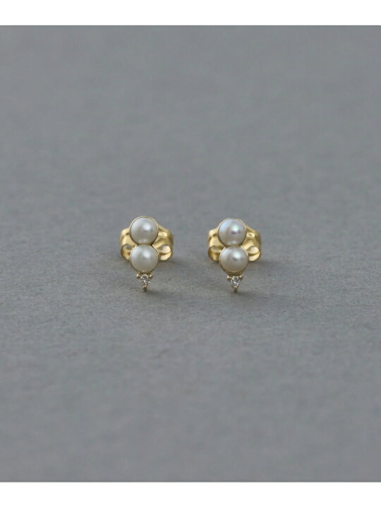 楽天市場】K10YG ダイヤモンド/パール ピアス ete エテ アクセサリー  