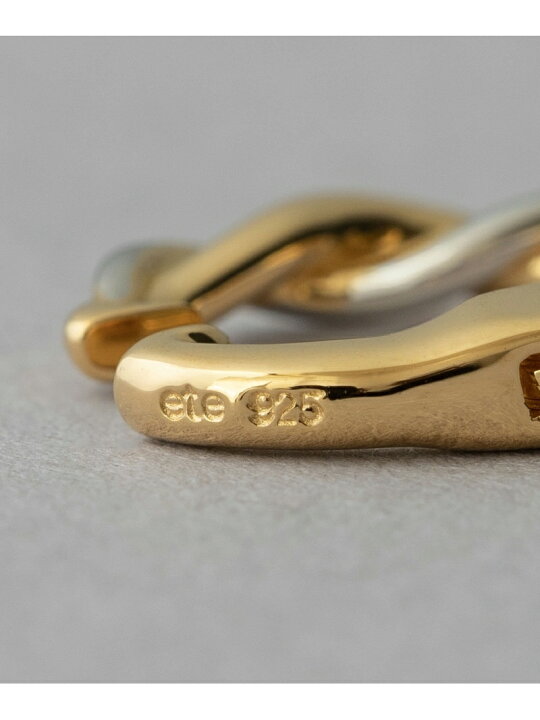 楽天市場】ツイスト バイカラー ハグイヤリング ete エテ アクセサリー 
