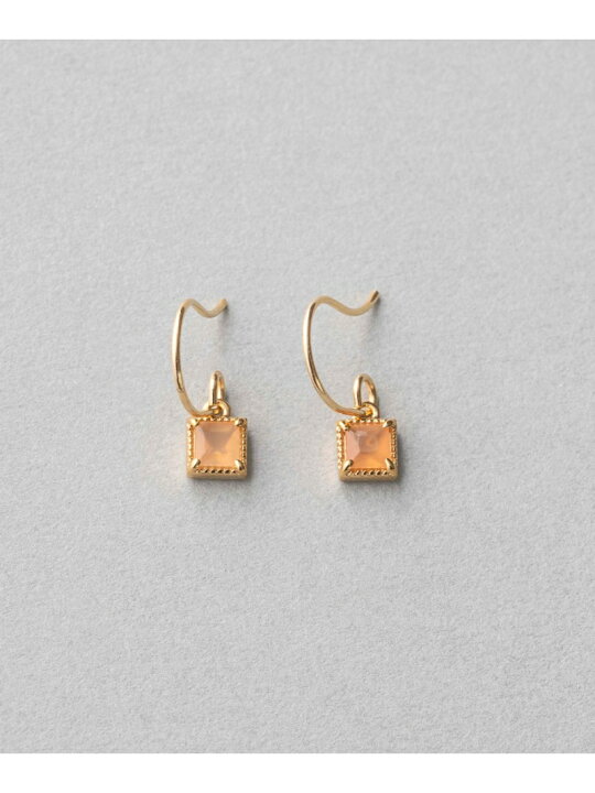 楽天市場】スクエア ナチュラルストーン ピアス ete エテ アクセサリー 