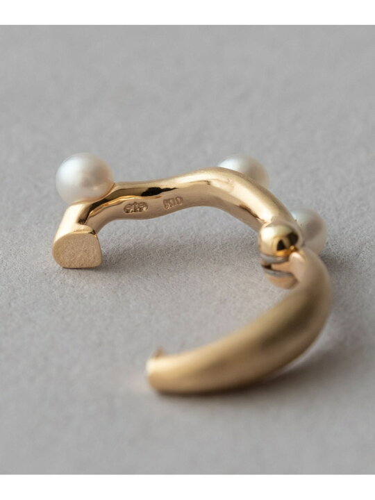 楽天市場】K10YG パール ハグカフ リバーシブル ete エテ アクセサリー  