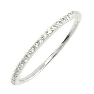 【P5倍 10/30】プラチナ ダイヤモンド ダイヤ レディース 指輪 刻印 ハーフエタニティ 重ねづけ 華奢 0.1カラット【送料無料】 オータムセール