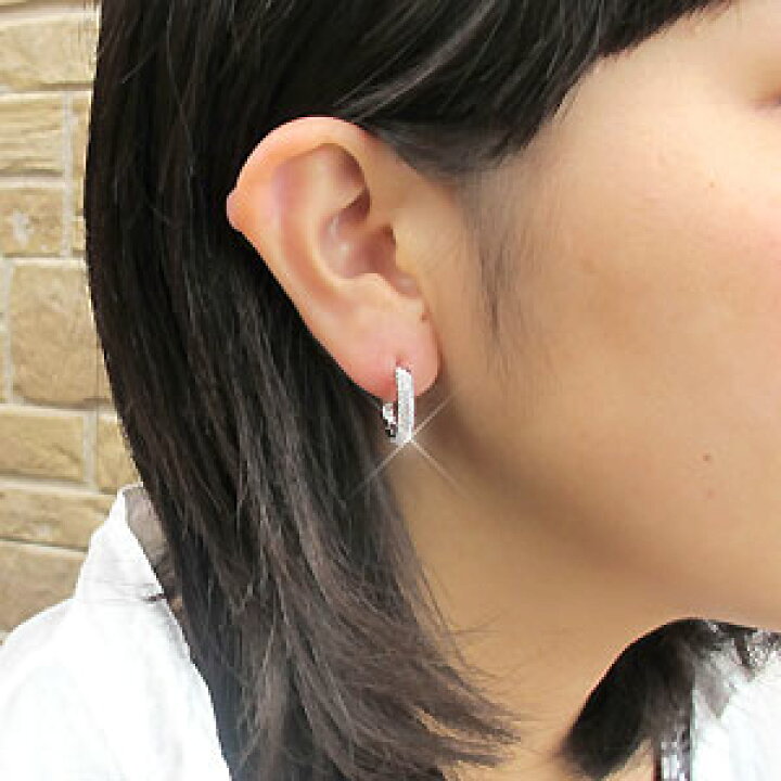楽天市場】【10%OFF スーパーSALE】 ダイヤモンド フープ ピアス 