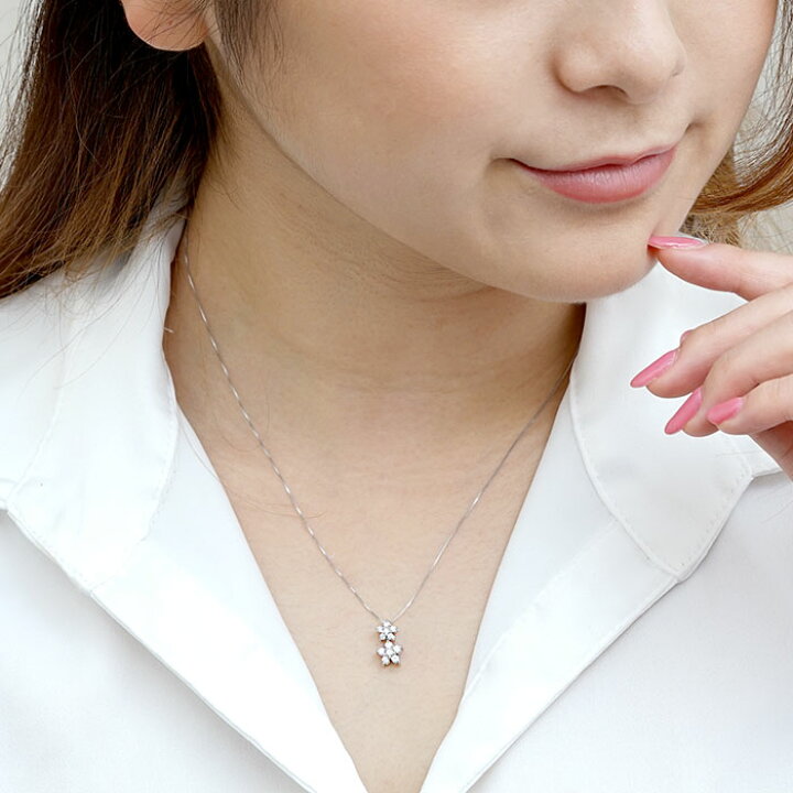 楽天市場】【10%OFF】ダイヤモンド ネックレス 18k ペンダント 