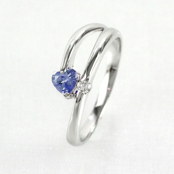 三越 Pt900 ハートシェイプ タンザナイト ダイヤモンド リング 1.15ct  