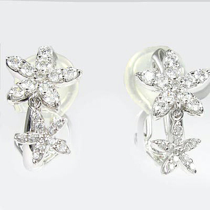 楽天市場】【10%OFF】ダイヤ イヤリング ピアス 18k 揺れる 