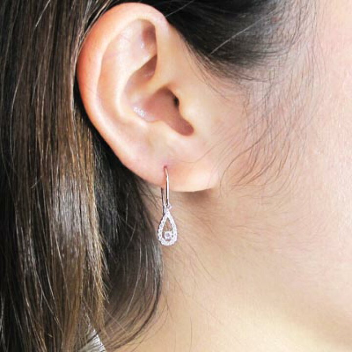 楽天市場】【10%OFF】ダイヤモンド フックピアス 18k 揺れる 