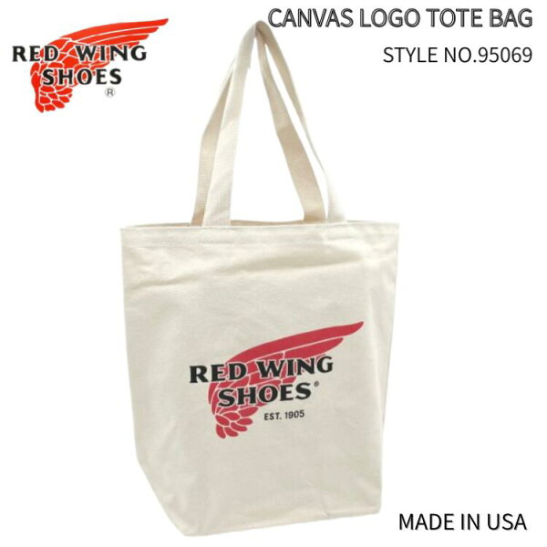 トートバッグ バッグ レッド 鞄 RED REDWING レッドウィング キャンバス キャンバストートバッグ  メンズ レディース WING 95069 エコバッグ ビジネスバッグ アメリカ製 アメカジ ユニセックス  キャンバスロゴトートバグ
