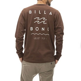 BILLABONG ビラボン ONE TIME ロングスリーブ BRN (ブラウン) 秋冬新作 メンズファッション ロンT 長袖 クルーネック ストリート サーフ シンプル ロゴ カジュアル プリント