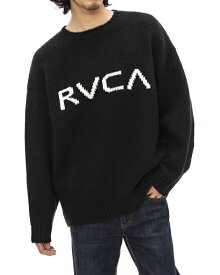 【20%OFF/値下げ価格】RVCA ルーカ BIG RVCA KNIT セーター BLACK (ブラック) 新作 トップス メンズファッション ニット セーター 大人カジュアル ユニセックス ストリート レディース ペアコーデ アウトドア スポーティー サーフ