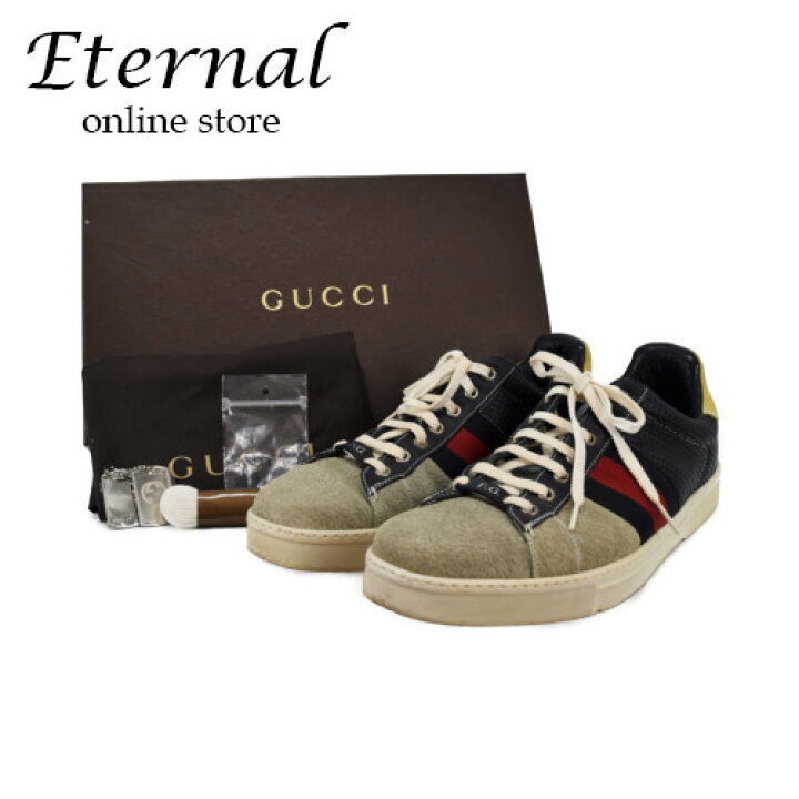 楽天市場 中古 Gucci グッチ ウェブストライプ スニーカー 日本限定 岸辺露伴 9 メンズ マルチカラー イニシャル入り シューズ 靴 Eternal エターナル