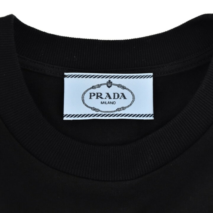 楽天市場】【新品同様】PRADA プラダ クロップド丈 Tシャツ ロゴ 