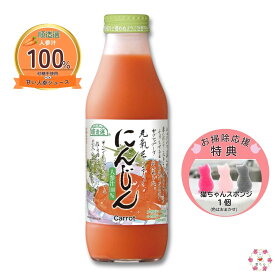 順造選 人参ジュース 果汁100% 元氣モリモリ人参 500ml 果汁100％ 野菜ジュース にんじん ニンジン 特典：ネコスポンジ付き