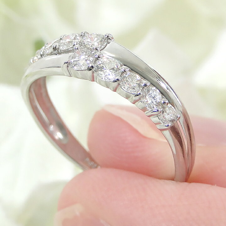 楽天市場】Pt950【0.50ct】テン ダイヤモンド リング送料無料 代引  