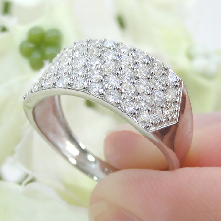 楽天市場】【数量限定】Pt950【1.00ct】【HカラーUP】パヴェ 